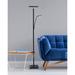 Orren Ellis Escalante 71.75" Torchiere Floor Lamp Metal in Black | 71.75 H x 10.75 W x 10.75 D in | Wayfair EA8A95C1D51342F38C69B92AD4D772F2