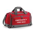 School & Workplace Evacuation Emergency Fire Bag - Printed Red Emergency Kit & Documents 30 Litre Holdall Bag