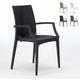 Chaise de jardin fauteuil accoudoirs bar café restaurants en Poly-rotin BISTROT ARM Grand Soleil