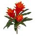 Bay Isle Home™ Artificial Bromeliad Stem Polyester/Faux Silk/Plastic/Fabric in Orange/Red | 16 H x 6 W x 4 D in | Wayfair