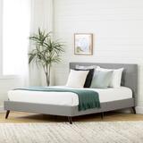 South Shore Fusion Upholstered Platform Bed Metal in Gray | 37.4 H x 61 W x 81 D in | Wayfair 12121