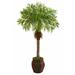 Bay Isle Home™ 62" Artificial Palm Tree in Planter Silk/Wood/Plastic in Brown | 62 H x 40 W x 10 D in | Wayfair FD9CF6F68BB340FFB292C3DE555B6FAF