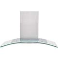 Baumatic BECH90GL 90 cm Chimney Cooker Hood - Stainless Steel / Glass