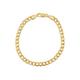 CARISSIMA Gold Women's 9 ct Yellow Gold Hollow 5 mm Curb Chain Bracelet of Length 19 cm/7.5 Inch