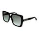 Gucci GG0418S 001 Black GG0418S Square Sunglasses Lens Category 2 Size 54mm