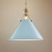 Painted No.2 16"W Aged Brass Pendant with Blue Bird Shade