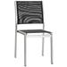Shore Outdoor Patio Aluminum Side Chair EEI-2259-SLV-BLK