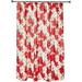 The Holiday Aisle® Provencher Poinsettia Shower Curtain Polyester in Gray/Red | 72 H x 72 W in | Wayfair 7E4A6E58623B4C909181919FB445D38E