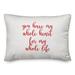 Ebern Designs The Lyell Collection You Have My Whole Heart Throw Pillow Polyester/Polyfill blend in Red/White | 14 H x 20 W x 1.5 D in | Wayfair