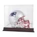 New England Patriots Super Bowl LIII Champions Mahogany Helmet Logo Display Case