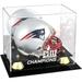 New England Patriots Super Bowl LIII Champions Golden Classic Mini Helmet Logo Display Case