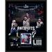 New England Patriots Super Bowl LIII Champions 12" x 15" Sublimated Plaque with Game-Used Confetti