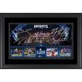 New England Patriots Framed 10" x 18" Super Bowl LIII Champions Panoramic Collage with Facsimile Signatures