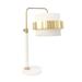 Everly Quinn Maxeys 25" Adjustable Table Lamp Metal/Marble in White | 25 H x 9 W x 9 D in | Wayfair C1A4B5B97C774454A9766B46DC7C7F5B