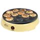 Bestron Poffertjes Maker im Retro Design, Mini Pfannkuchen Automat, mit Antihaftbeschichtung, Sweet Dreams, 800 W, Gelb