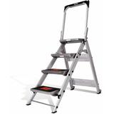 Little Giant Ladder Systems 4.58 ft Aluminum Safety Step Ladder w/ 300 lb. Load Capacity Aluminum in Black/Gray | 22 W x 5 D in | Wayfair 10410BA