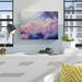 Ebern Designs 'Angels Among the Clouds' Painting Print on Wrapped Canvas in Blue/Indigo/Pink | 14 H x 18 W x 2 D in | Wayfair