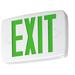 Lithonia Lighting Quantum Thermoplastic Surface-Mounted LED Exit Sign Thermoplastic in Green/White | 8 H x 12 W x 2 D in | Wayfair
