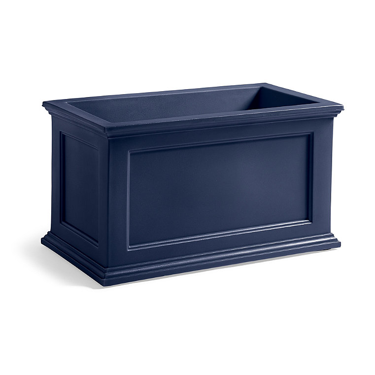 Devon Easy-Care Rectangular Planter - Indigo - Grandin Road