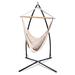 Arlmont & Co. Heidi Combo Net Chair Hammock w/ Stand Cotton in Brown/Gray/Pink | 83 H x 43 W x 43 D in | Wayfair 9EA96A07295D4267B501DE28BE5BF7EB
