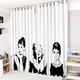 CUSHIONMANIA mit Ösen Vorhänge 3D Vorhänge 16 beliebten Designs. (132,1 cm breit x 228,6 cm Drop, Celebrity Icons)