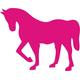 Indigos 4051095005018 Wandtattoo w068 Pferd/Reiten 120 x 94 cm, rosa