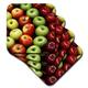 3dRose CST 46844 _ 2 EIN Apple A Day Apple, Äpfel, rote Äpfel, grün Äpfel, saftige Äpfel, Lebensmittel, Frucht Soft Untersetzer (Set von 8)