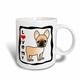 3dRose I Love My French Bulldog schwarz Maskiert Fawn Creme Kaffeebecher, 15 oz, Keramik, Mehrfarbig, 11,43 x 8,45 x 12,7 cm