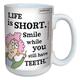 Tree-Free Greetings lm43757 komisch 'Aunty Acid Life is Short von The Backland Studio Keramik Tasse, 15-Ounce