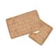 Emma Barclay Orkney Rutschfeste Badematte und WC Set, Polypropylen, Beige, 50 x 80/50 x 40 cm