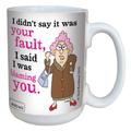 Tree-Free Greetings Baumfreie Grüße lm43781 komisch 'Aunty Acid Your Fault von der Backland Studio Keramik Tasse, 15-Ounce