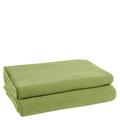 Soft-Fleece-Decke – Polarfleece-Decke mit Häkelstich – flauschige Kuscheldecke – 220x240 cm – 650 green - von ’zoeppritz since 1828’