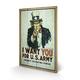 Pyramid International SW10122A I Want You (Uncle Sam) Holzwand-Kunst, Holz, mehrfarbig, 40 x 2,5 x 59 cm