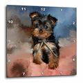 3dRose DPP 3868 _ 2 Spielzeug Yorkie Puppy-Wall Uhr, 13 von 33 cm