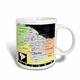 3dRose Modern Map of Guyana in Farb-Tasse, 15 oz, Keramik, 11,43 x 8,45 x 12,7 cm