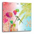 3dRose Pretty Digital Watercolor Modern Splash Blumen Natur Summer Design – Wanduhr, 13 von 33 cm (DPP 116379 _ 2)