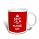 3dRose Keep Calm ROT Carry Krankenschwestern Day Gifts Fun Funny Job Humor Modern Tasse, Keramik, weiß, 11,43 x 8,45 x 12,7 cm