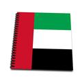 3dRose Flagge der Vereinigten Arabischen Emirate UAE-Emirati rot blau weiß schwarz Stripes-Arabian Welt Country-Memory Buch 12 Zoll (DB 159811 _ 2), 30,5 x 30,5 cm