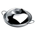 Cristel - WOK TRILAMINE INDUCTION 38 CM AVEC COUV., GRILLE INOX ET SPATULE - Cristel - WOKT38