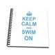 3dRose DB 157777 _ 1 Keep Calm and Swim on-Carry auf Swimming-Hobby oder professionelle Schwimmer Gifts-Fun Funny Humor-Drawing Buch, 8 von 20,3 cm