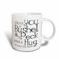 3dRose Tasse 193477 _ 3 I Love You A Bushel and a Peck schwarz und weiß Magic verwandelt Tasse, 11-Ounce