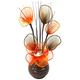 Flourish Vase 32 cm mit Mesh Mini Flower TW, 813, braun/Orange