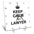 3dRose Keep Calm Im A Lawyer – Funny Law Beruf Geschenk – Job Arbeit Pride – Schreibtisch Uhr, 6 von 6 (DC 194470 _ 1)