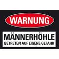 empireposter - Fun - Männerhöhle – Warnung - Größe (cm), ca. 91,5x61 - Poster, NEU -