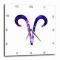 3dRose Widder Star Sign-ram Sternzeichen Glyph-Astrological Sternzeichen Symbol 25,4 cm (DPP 202146 _ 1), 10 x 10 Wanduhr