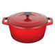 Kitchen Craft MCCERD28RED Großer Master Class Schmortopf mit Deckel, Gusseisen, rot, 28 x 28 x 13 cm