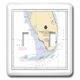 3drose LLC. l.s.p. 214253 _ 2 B00 X we38zk Print of Nautical Map Of South Florida mit flamingo-double Wechselschalter, mehrfarbig