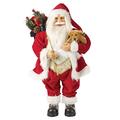 The Christmas Workshop 81450 Traditionelle Standfigur Weihnachtsmann/Santa Claus, 45 cm, Rot