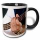 3dRose Bass Player aus Ton Hand-Two Kaffeebecher, Keramik, Schwarz, 10.16 cm x 7,62 x-Uhr