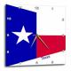 3dRose DPP 203771 _ 3 Print of Texas Flagge in Moderne Wanduhr, 15 von 38,1 cm